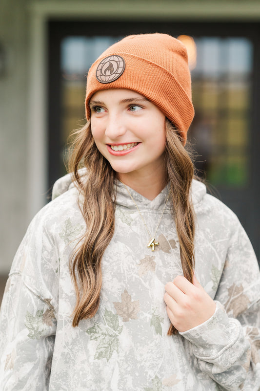 Leather Logo Beanie  | Unisex Hat